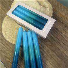 Dip-Dye Candles Blue &amp; Green (set of 4)