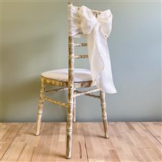 Pure Ivory Linen Bow