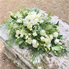 Classic White Casket Spray