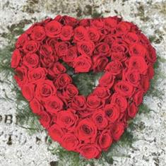 Open Rose Heart - With Colour Options