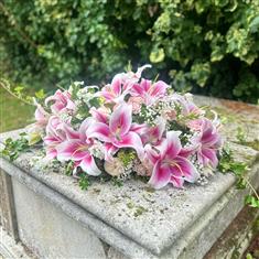 Pink Lily Casket Spray