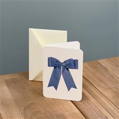 Blue Bow Greetings Card