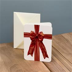 Red Bow Greetings Card